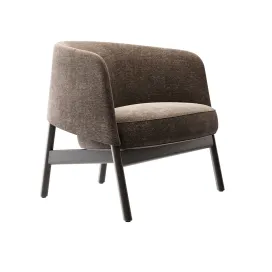 Collar lounge chair wood by bensen